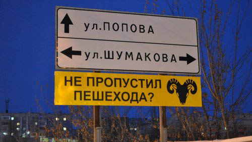 Дорожные знаки с оленем, бараном и обезьяной появились на улицах Барнаула