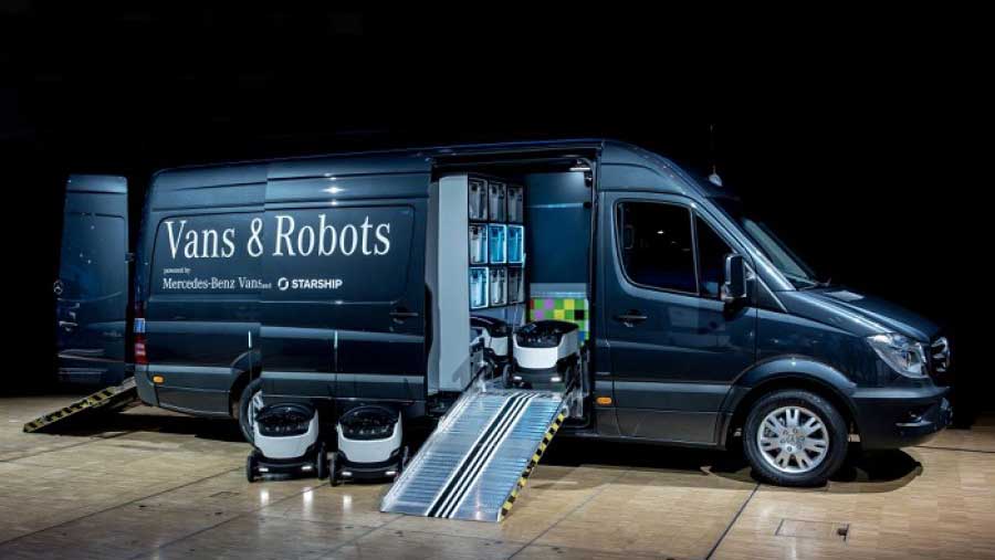 Mercedes-Benz Vans испытает систему доставки с помощью роботов